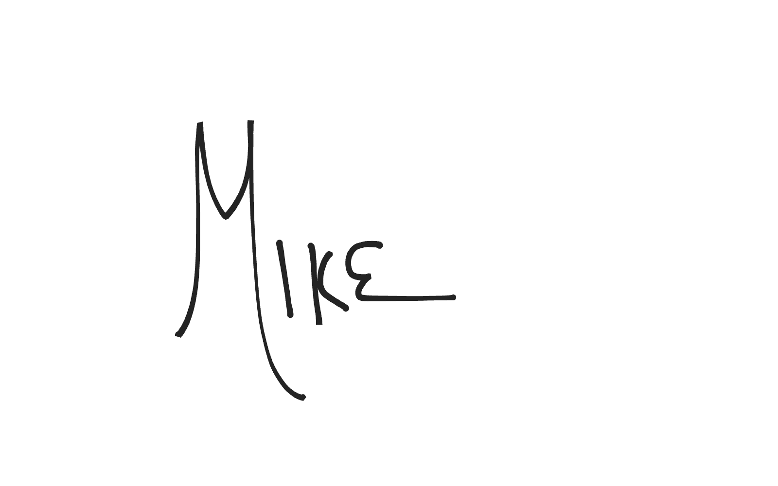 Mike's signature